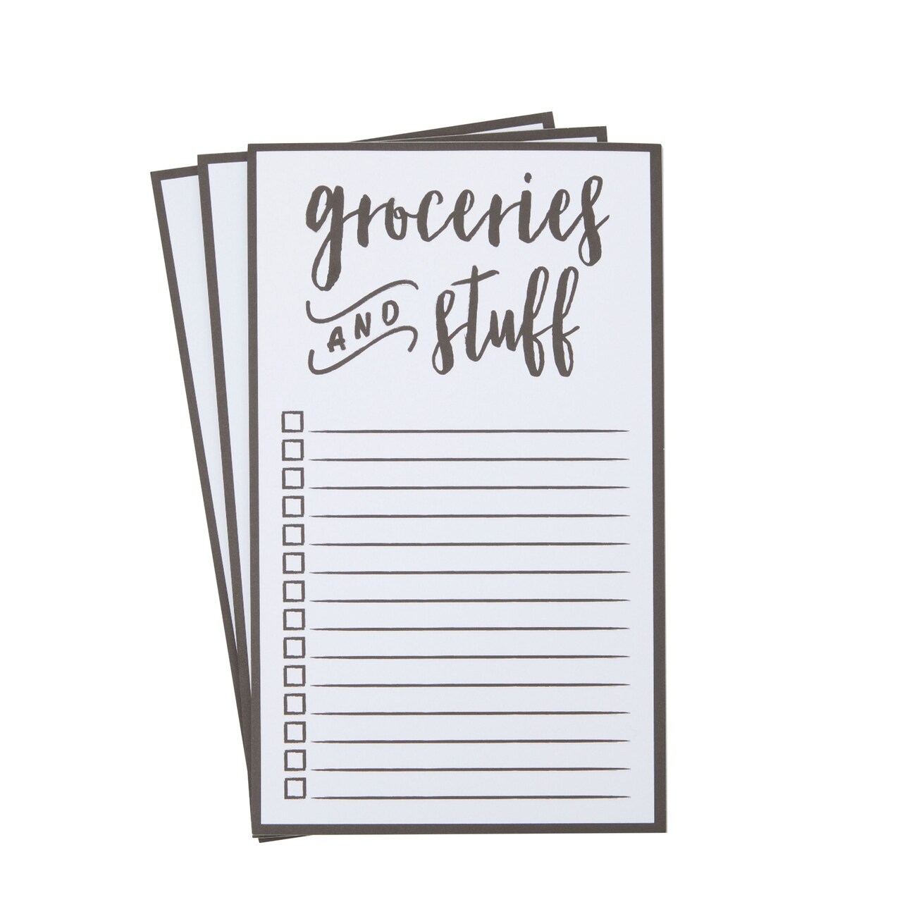 Magnetic Grocery List Pad for Refrigerator, 50 Sheets Each (4.5 x 7.5 In, 3 Pack)